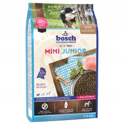 Bosch - Bosch Mini Junior Glutensiz Küçük Irk Yavru Köpek Maması 3 Kg + 2 Adet Temizlik Mendili