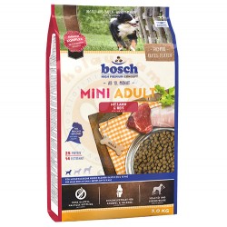 Bosch - Bosch Mini Lamb Glutensiz Kuzu Küçük Irk Köpek Maması 3 Kg + 2 Adet Temizlik Mendili