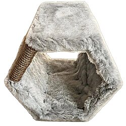 Botar Premium Hexagon Tırmalamalı Kedi Yatağı – Gri - 2