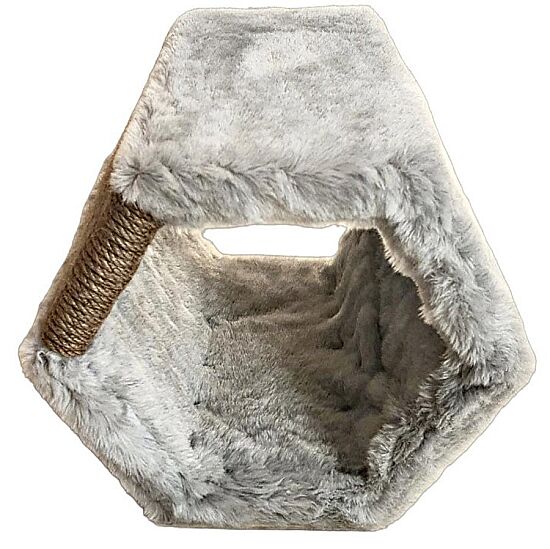 Botar Premium Hexagon Tırmalamalı Kedi Yatağı – Gri - 2