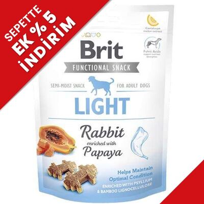 Brit Snack Light Tavşan Papaya Kilo Kontrolü Tahılsız Köpek Ödülü 150 Gr - 1