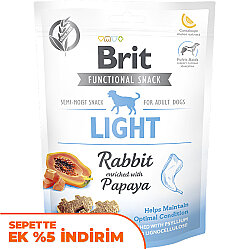 Brit Snack Light Tavşan Papaya Kilo Kontrolü Tahılsız Köpek Ödülü 150 Gr - Brit Care