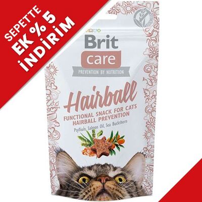 Brit Care Cat Snack Hairball Tahılsız Tüy Yumağı Önleyici Kedi Ödülü 50 Gr