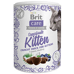 Brit Care Cat Snack Superfruits Kitten Hindistan Cevizi Yaban Mersini Tahılsız Yavru Kedi Ödülü 100 Gr - 2