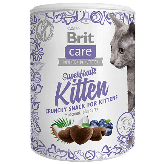 Brit Care Cat Snack Superfruits Kitten Hindistan Cevizi Yaban Mersini Tahılsız Yavru Kedi Ödülü 100 Gr - 2