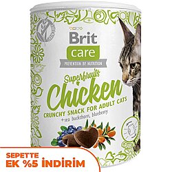 Brit Care Cat Snack Superfruits Chicken Tavuk Yaban Mersini Tahılsız Kedi Ödülü 100 Gr - Brit Care