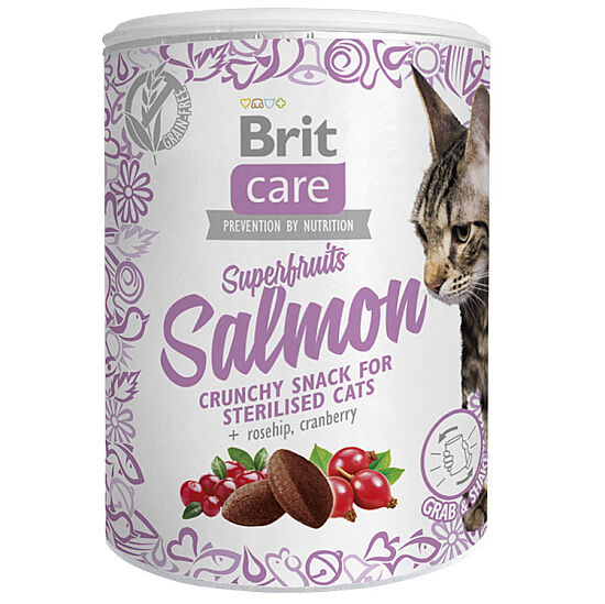 Brit Care Cat Snack Superfruits Salmon Somon Kuşburnu Yaban Mersini Tahılsız Kedi Ödülü 100 Gr - 2