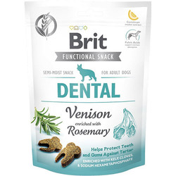 Brit Care - Brit Snack Dental Geyik ve Biberiye Ağız ve Diş Sağlığı Tahılsız Köpek Ödülü 150 Gr