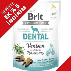 Brit Snack Dental Geyik ve Biberiye Ağız ve Diş Sağlığı Tahılsız Köpek Ödülü 150 Gr - Brit Care