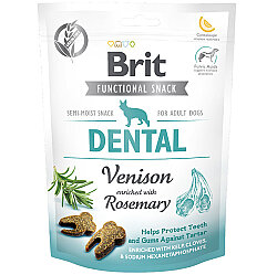 Brit Snack Dental Geyik ve Biberiye Ağız ve Diş Sağlığı Tahılsız Köpek Ödülü 150 Gr - Brit Care (1)