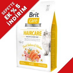 Brit Care Haircare Somon Tavuk Deri Tüy Sağlığı Tahılsız Kedi Maması 2 Kg - Brit Care
