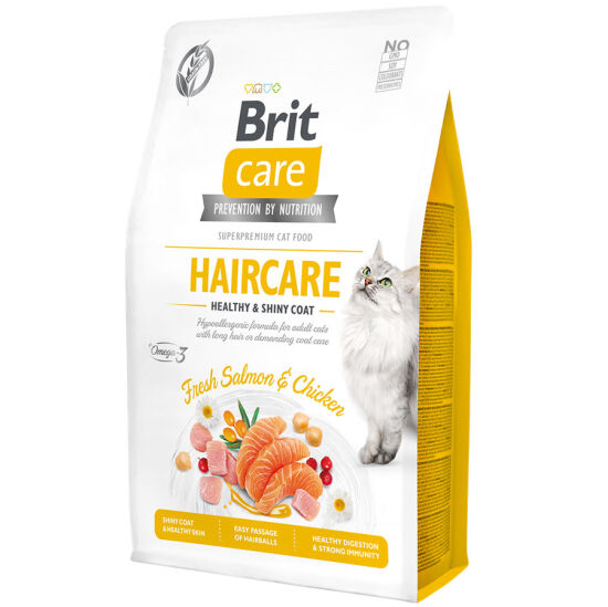 Brit Care Haircare Somon Tavuk Deri Tüy Sağlığı Tahılsız Kedi Maması 2 Kg - 2