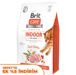 Brit Care Indoor Anti Stress Tavuklu Tahılsız Kedi Maması 2 Kg - Brit Care