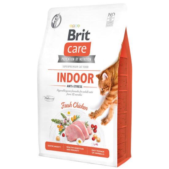 Brit Care Indoor Anti Stress Tavuklu Tahılsız Kedi Maması 2 Kg - 2