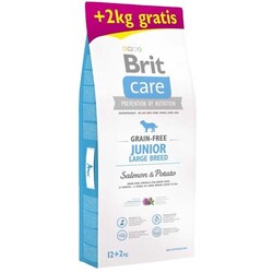 Brit Care Grain Free Junior Large Somon Büyük Irk Tahılsız Yavru Köpek Maması 12 Kg + 2 Kg (14 Kg) - Brit Care