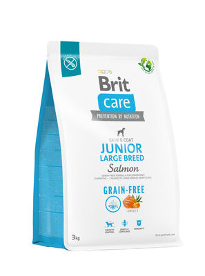 Brit Care Junior Large Breed Salmon Grain Free Puppy Large Breed Dry Dog Food 3 Kg.