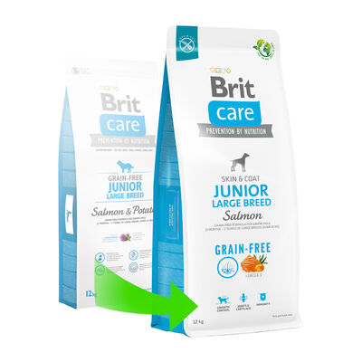 Brit Care Junior Large Breed Salmon Grain Free Puppy Large Breed Dry Dog Food 3 Kg.