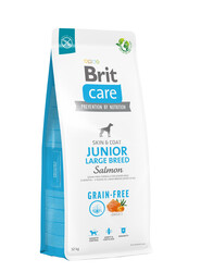 Brit Care - Brit Care Grain Free Junior Large Somonlu Büyük Irk Tahılsız Yavru Köpek Maması 12 Kg + 4 Adet Mendil