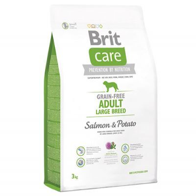 Brit Care Large Breed Somonlu Büyük Irk Tahılsız Köpek Maması 3 Kg + Temizlik Mendili