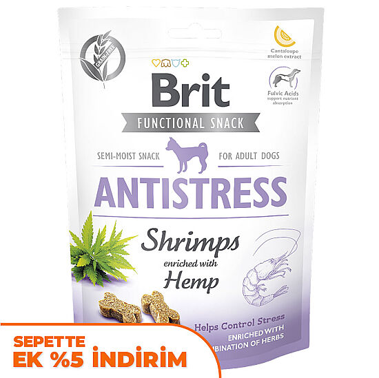 Brit Snack Antistress Karides Kenevir Sakinleştirici Tahılsız Köpek Ödülü 150 Gr - 1