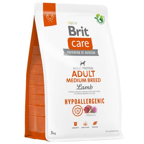 Brit Care Medium Breed Lamb and Rice Adult Medium Breed Dry Dog Food 3 Kg. - 2
