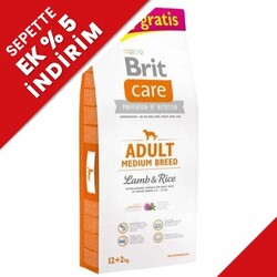 Brit Care Medium Orta Irk Kuzulu Köpek Maması 12 Kg + 2 Kg Bonus (Toplam 14 Kg) - Brit Care