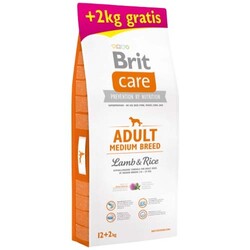 Brit Care - Brit Care Medium Orta Irk Kuzulu Köpek Maması 12 Kg + 2 Kg Bonus Paket (Toplam: 14 Kg)