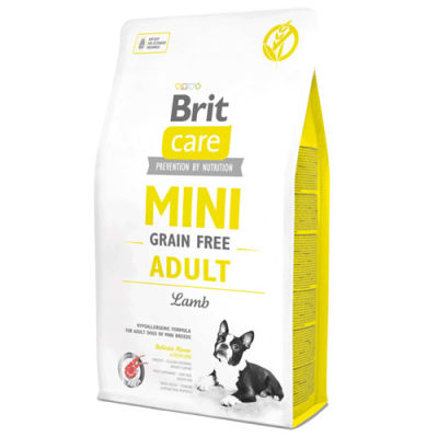 Brit Care Mini Adult Kuzulu Küçük Irk Tahılsız Köpek Maması 2 Kg + Temizlik Mendili