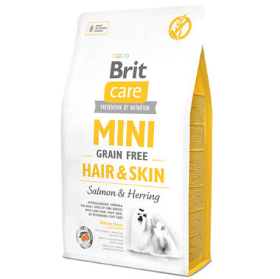 Brit Care Grain Free Mini Hair Skin Küçük Irk Tahılsız Köpek Maması 7 Kg + 3 Adet Temizlik Mendili