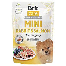 Brit Care Mini Sos İçinde Tavşan ve Somonlu Köpek Yaş Maması 85 Gr - Brit Care