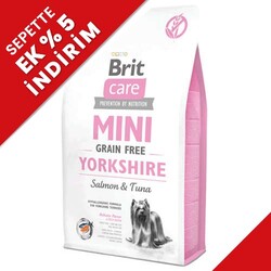 Brit Care Mini Yorkshire Küçük Irk Tahılsız Köpek Maması 2 Kg + Temizlik Mendili - Brit Care