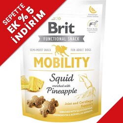 Brit Snack Mobility Kalamar ve Ananas Eklem Sağlığı Destekleyici Tahılsız Köpek Ödülü 150 Gr - Brit Care