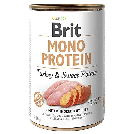Brit Care Mono Protein Hinti Etli ve Tatlı Patetesli Köpek Konservesi 400 Gr - 1