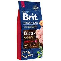 Brit Care - Brit Premium Large Tavuklu Büyük Irk Köpek Maması 15 Kg + Temizlik Mendili