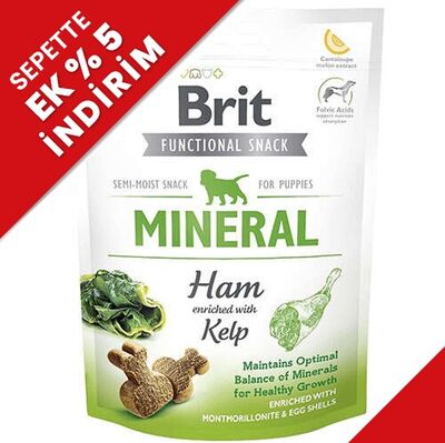 Brit Snack Mineral Puppy Jambon ve Deniz Yosunlu Mineralli Tahılsız Yavru Köpek Ödülü 150 Gr - 1