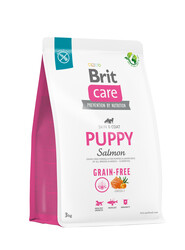 Brit Care - Brit Care Grain Free Puppy Somonlu Yavru Tahılsız Köpek Maması 3 Kg + 2 Adet Temizlik Mendili