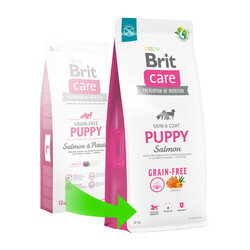 Brit Care Puppy Somonlu Yavru Tahılsız Köpek Maması 3 Kg + Temizlik Mendili - Thumbnail