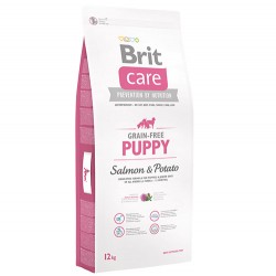 Brit Care Puppy Somonlu Yavru Tahılsız Köpek Maması 12 Kg + Vitalidog Junior Paste + Temizlik Mendili - Thumbnail