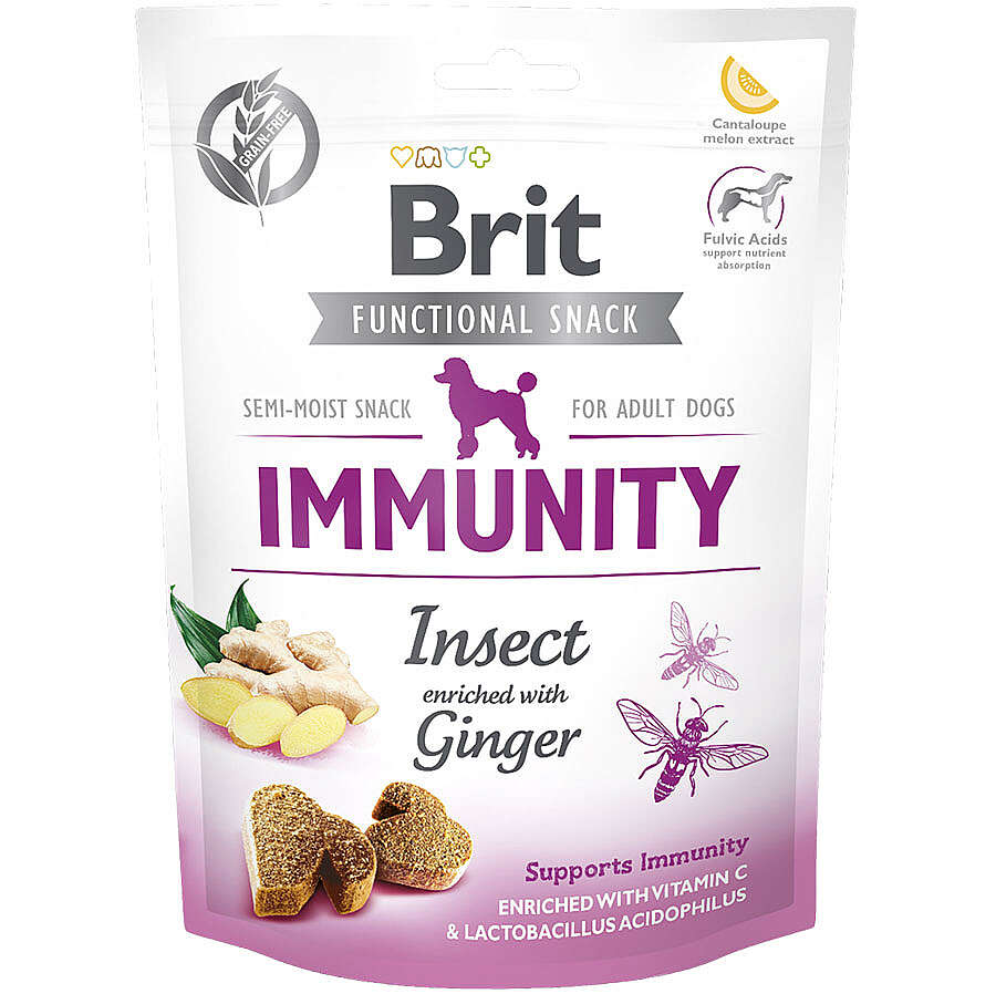 Brit Snack Immunity Böcek Zencefil Bağışıklık Güçlendirici Tahılsız Köpek Ödülü 150 Gr