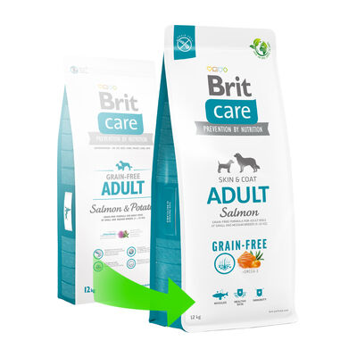 Brit Care Salmon and Potato Grain Free Adult Dry Dog Food 12 Kg.