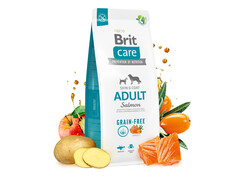 Brit Care Salmon and Potato Grain Free Adult Dry Dog Food 12 Kg. - Thumbnail