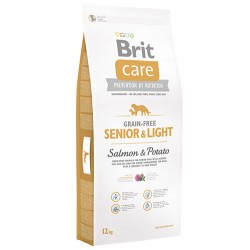 Brit Care Senior and Light Salmon Grain Free Senior Dry Dog Food 12 Kg. - Thumbnail