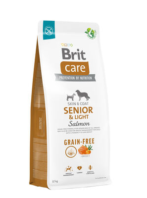 Brit Care Senior and Light Salmon Grain Free Senior Dry Dog Food 12 Kg.