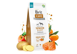 Brit Care Senior and Light Salmon Grain Free Senior Dry Dog Food 3 Kg. - Thumbnail