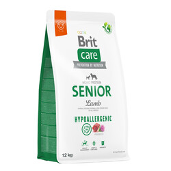 Brit Care - Brit Care Senior Kuzu Etli Yaşlı Köpek Maması 12 Kg + 4 Adet Temizlik Mendili