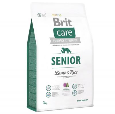 Brit Care Senior Kuzu Etli Yaşlı Köpek Maması 3 Kg + Temizlik Mendili