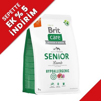 Brit Care Senior Lamb Senior Dry Dog Food 3 Kg.