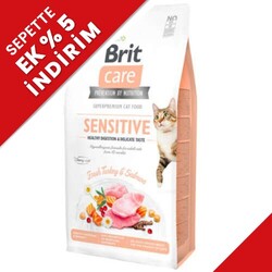 Brit Care Sensitive Hindi ve Somon Etli Hassas Tahılsız Kedi Maması 7 Kg - Brit Care