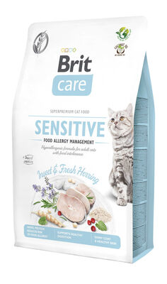 Brit Care Sensitive Böcek Ringa Balıklı Tahılsız Kedi Maması 2 Kg + 2 Adet Bestpet 100 Gr Konserve