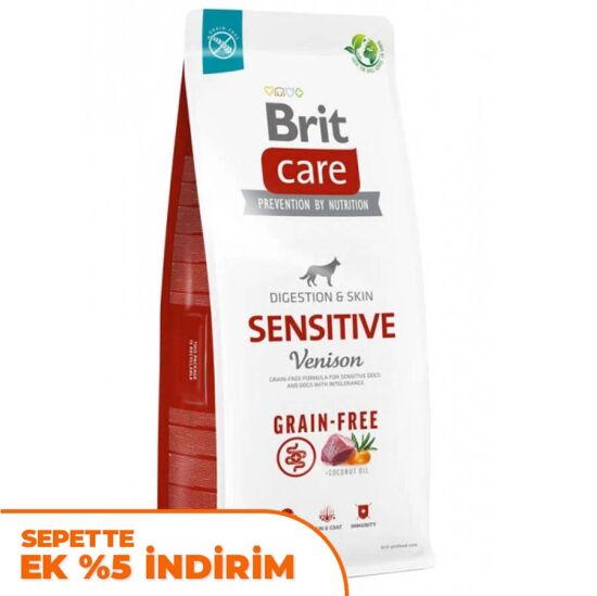Brit Care Sensitive Venison Grain Free Adult Dry Dog Food 12 Kg. - 1